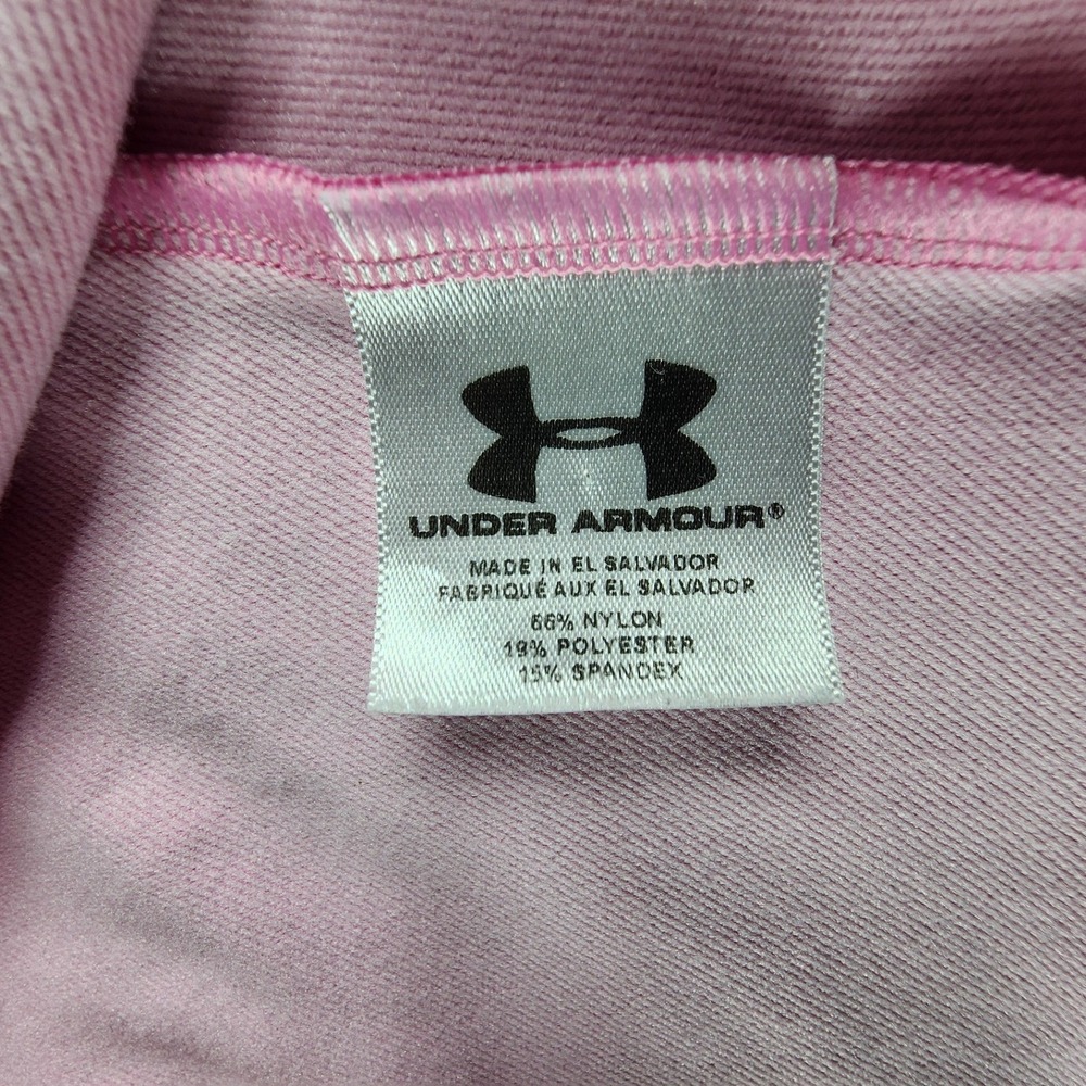 Under Armour Womens ColdGear Mock Neck Long Sleeve Compression Shirt Pink Large - Picture 2 of 4